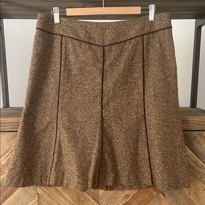 Liz Claiborne Wool Blend A-Line Skirt Brown 12